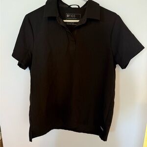Figs Technical Collection Black Polo Shirt